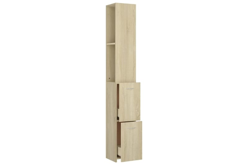 Badrumsskåp sonoma-ek 25x25x170 cm spånskiva - Brun - Hus & renovering - Kök & bad - Badrum - Badrumsmöbler & badrumsinredning - Väggskåp & högskåp