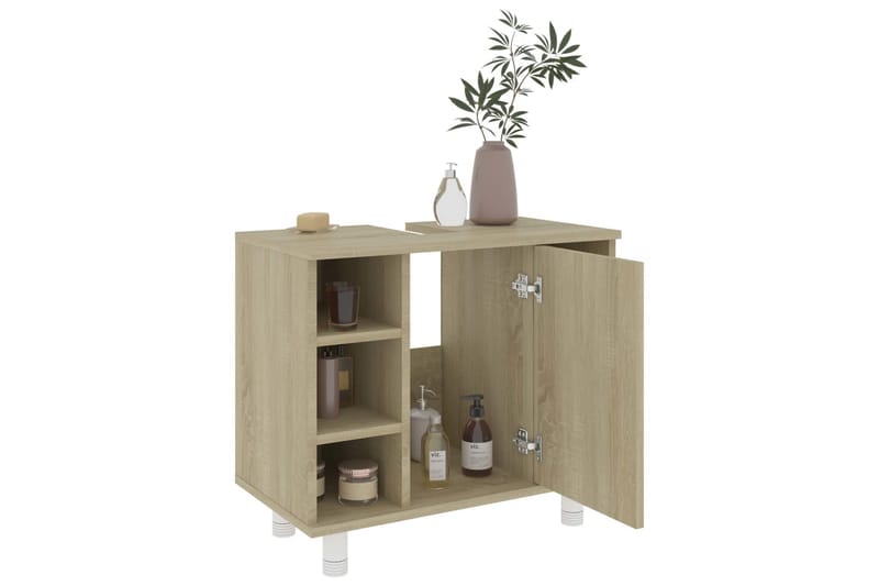 Badrumsskåp sonoma-ek 60x32x53,5 cm spånskiva - Brun - Hus & renovering - Kök & bad - Badrum - Badrumsmöbler & badrumsinredning - Väggskåp & högskåp