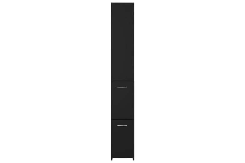 Badrumsskåp svart 25x25x170 cm spånskiva - Svart - Tvättskåp - Väggskåp & högskåp - Badrumsskåp