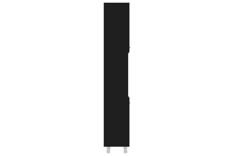 Badrumsskåp svart 30x30x179 cm spånskiva - Svart - Badrumsskåp - Väggskåp & högskåp