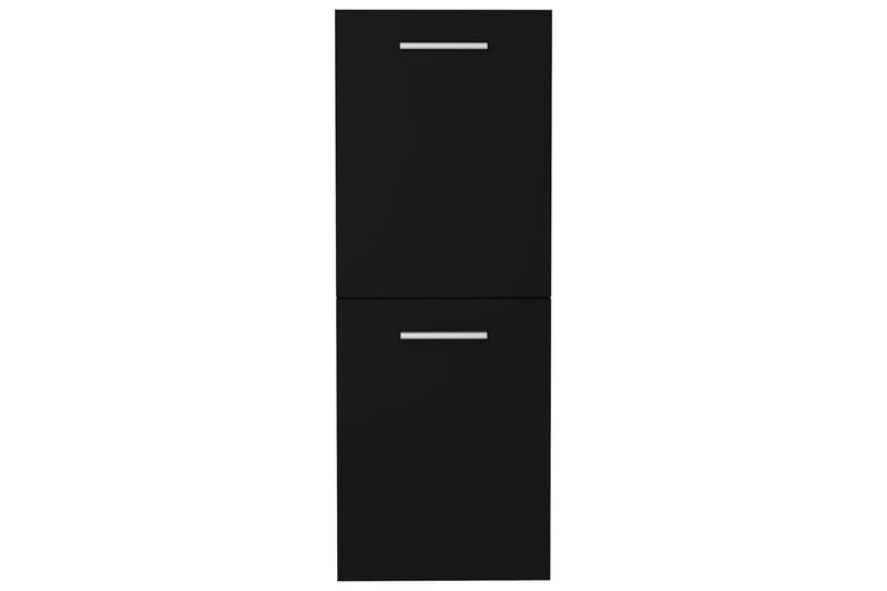 Badrumsskåp svart 30x30x80 cm spånskiva - Svart - Tvättskåp - Väggskåp & högskåp - Badrumsskåp