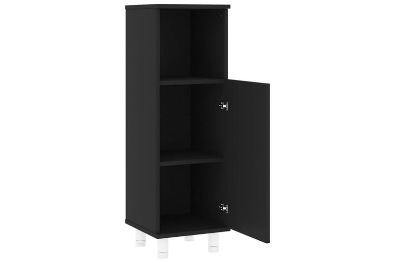 Badrumsskåp svart 30x30x95 cm spånskiva - Svart - Hus & renovering - Kök & bad - Badrum - Badrumsmöbler & badrumsinredning - Väggskåp & högskåp