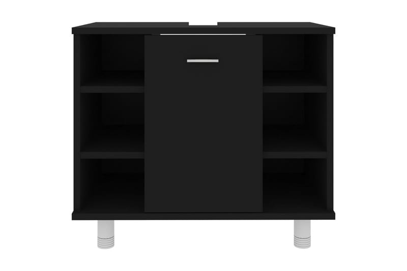 Badrumsskåp svart 60x32x53,5 cm spånskiva - Svart - Hus & renovering - Kök & bad - Badrum - Badrumsmöbler & badrumsinredning - Väggskåp & högskåp