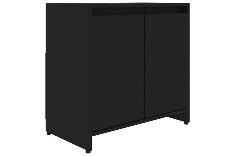 Badrumsskåp svart 60x33x61 cm spånskiva - Svart - Hus & renovering - Kök & bad - Badrum - Badrumsmöbler & badrumsinredning - Väggskåp & högskåp