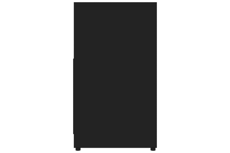 Badrumsskåp svart 60x33x61 cm spånskiva - Svart - Badrumsskåp - Väggskåp & högskåp