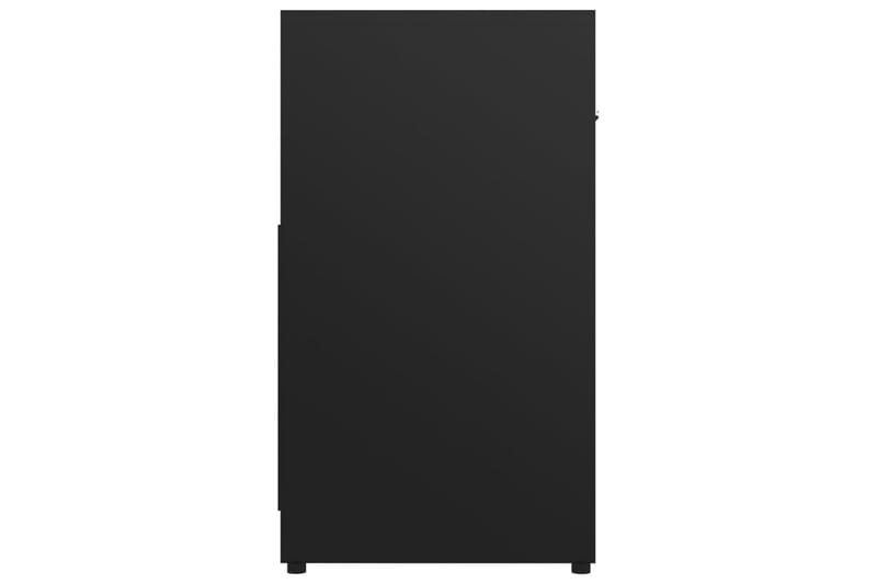 Badrumsskåp svart 60x33x61 cm spånskiva - Svart - Tvättställsskåp & kommod