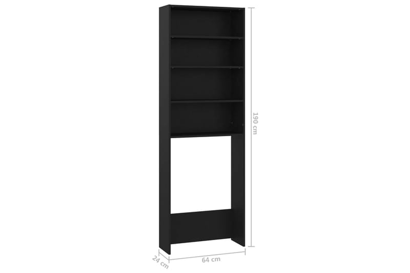 Badrumsskåp svart 64x24x190 cm - Hus & renovering - Kök & bad - Badrum - Badrumsmöbler & badrumsinredning - Väggskåp & högskåp