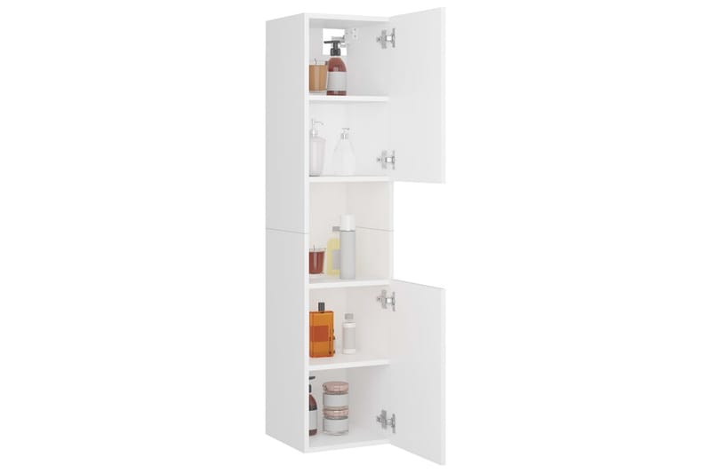 Badrumsskåp vit 30x30x130 cm spånskiva - Vit - Hus & renovering - Kök & bad - Badrum - Badrumsmöbler & badrumsinredning - Väggskåp & högskåp