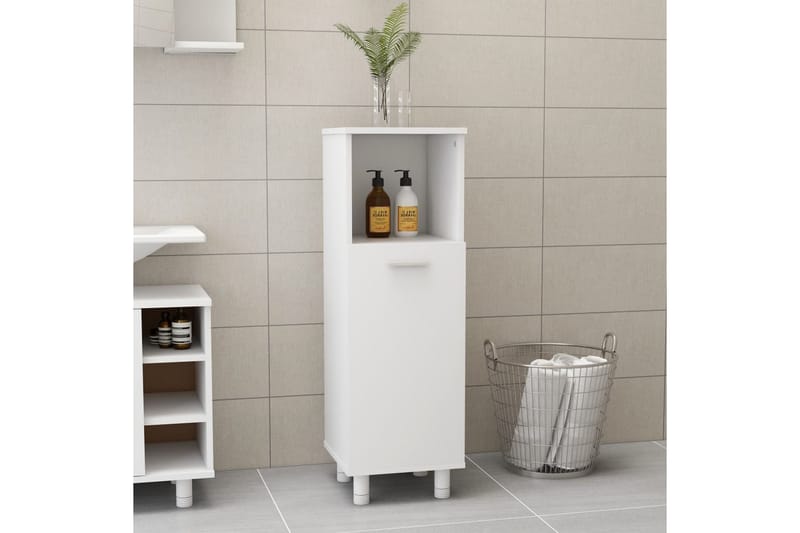 Badrumsskåp vit 30x30x95 cm spånskiva - Vit - Hus & renovering - Kök & bad - Badrum - Badrumsmöbler & badrumsinredning - Väggskåp & högskåp