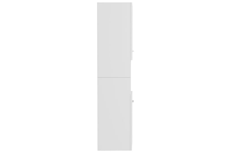 Badrumsskåp vit högglans 30x30x130 cm spånskiva - Vit - Tvättskåp - Väggskåp & högskåp - Badrumsskåp