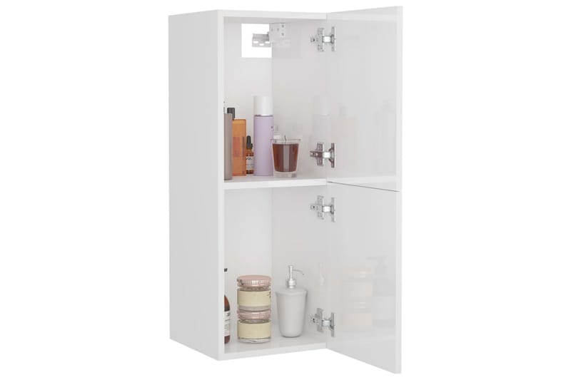 Badrumsskåp vit högglans 30x30x80 cm spånskiva - Vit - Hus & renovering - Kök & bad - Badrum - Badrumsmöbler & badrumsinredning - Väggskåp & högskåp