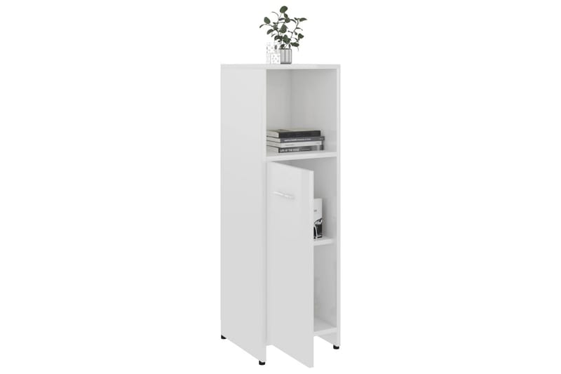 Badrumsskåp vit högglans 30x30x95 cm spånskiva - Vit - Hus & renovering - Kök & bad - Badrum - Badrumsmöbler & badrumsinredning - Väggskåp & högskåp