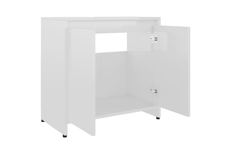 Badrumsskåp vit högglans 60x33x61 cm spånskiva - Vit - Hus & renovering - Kök & bad - Badrum - Badrumsmöbler & badrumsinredning - Väggskåp & högskåp