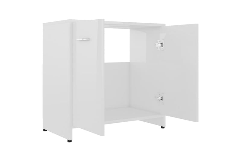 Badrumsskåp vit högglans 60x33x61 cm spånskiva - Vit - Hus & renovering - Kök & bad - Badrum - Badrumsmöbler & badrumsinredning - Väggskåp & högskåp