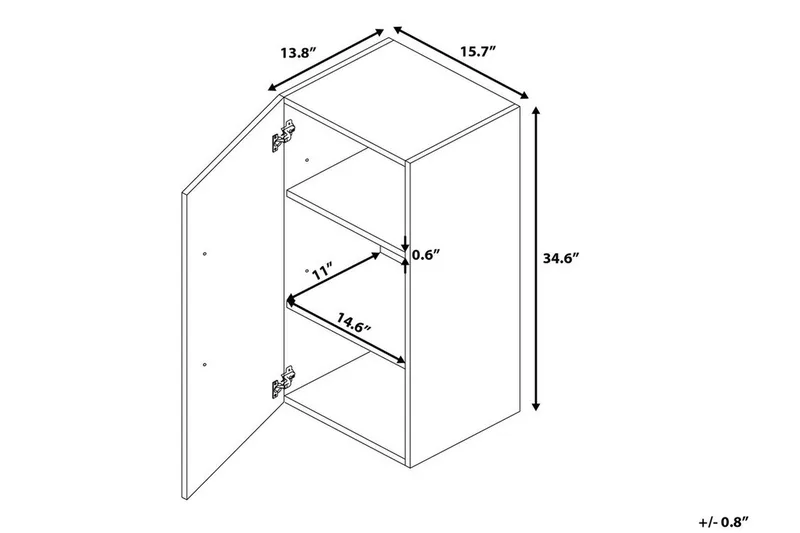 Bilbao Badrumsskåp 35|40 cm - Svart - Hus & renovering - Kök & bad - Badrum - Badrumsmöbler & badrumsinredning - Väggskåp & högskåp