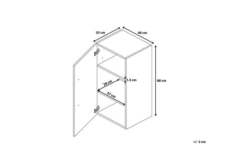 Bilbao Badrumsskåp 35|40 cm - Svart - Hus & renovering - Kök & bad - Badrum - Badrumsmöbler & badrumsinredning - Väggskåp & högskåp