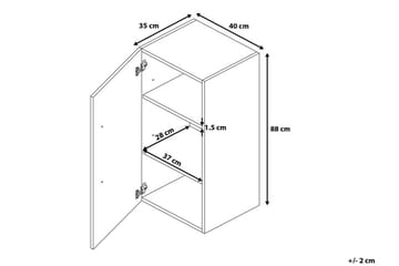 Bilbao Badrumsskåp 35|40 cm - Svart - Hus & renovering - Kök & bad - Badrum - Badrumsmöbler & badrumsinredning - Väggskåp & högskåp
