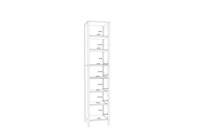 Elsassona Högsskåp 35x40 cm - Vit - Hus & renovering - Kök & bad - Badrum - Badrumsmöbler & badrumsinredning - Väggskåp & högskåp