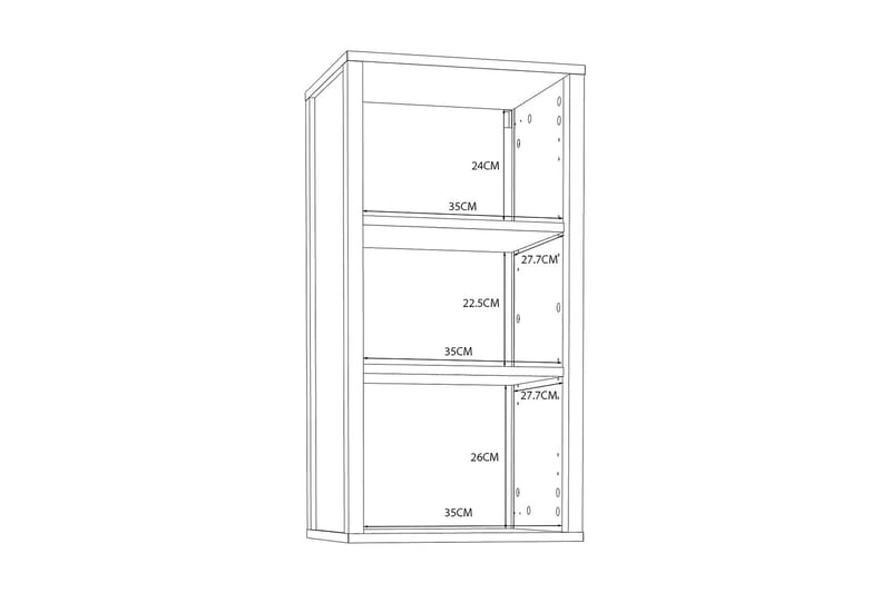 Elsassona Väggskåp 35x40 cm - Vit - Hus & renovering - Kök & bad - Badrum - Badrumsmöbler & badrumsinredning - Väggskåp & högskåp