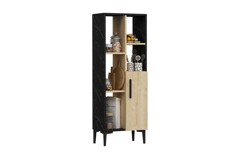 Midwolda Badrumsskåp 39x50 cm - Ljus Natur/Svart - Hus & renovering - Kök & bad - Badrum - Badrumsmöbler & badrumsinredning - Väggskåp & högskåp