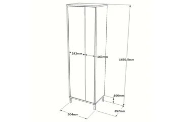 Rinorea Förvaringsskåp 50,4x165 cm - Brun - Hus & renovering - Kök & bad - Badrum - Badrumsmöbler & badrumsinredning - Väggskåp & högskåp