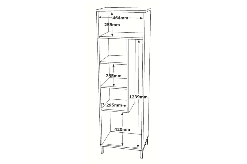 Rinorea Förvaringsskåp 50,4x165 cm - Vit - Hus & renovering - Kök & bad - Badrum - Badrumsmöbler & badrumsinredning - Väggskåp & högskåp