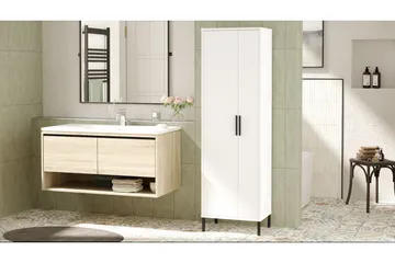Rinorea Förvaringsskåp 50,4x165 cm - Vit - Hus & renovering - Kök & bad - Badrum - Badrumsmöbler & badrumsinredning - Väggskåp & högskåp