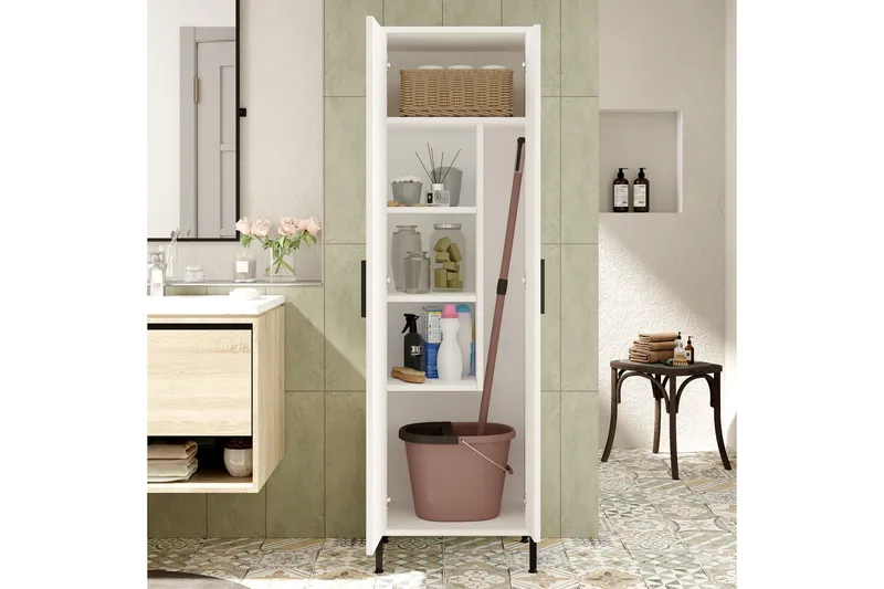 Rinorea Förvaringsskåp 50,4x165 cm - Vit - Hus & renovering - Kök & bad - Badrum - Badrumsmöbler & badrumsinredning - Väggskåp & högskåp