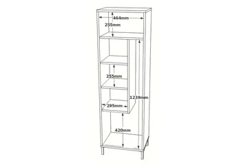 Rinorea Förvaringsskåp 50,4x165 cm - Vit - Hus & renovering - Kök & bad - Badrum - Badrumsmöbler & badrumsinredning - Väggskåp & högskåp