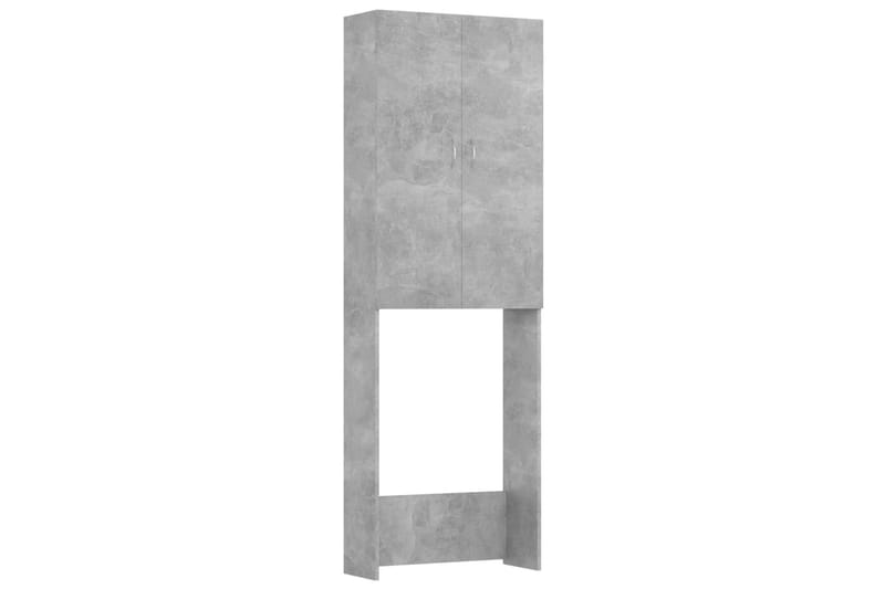 Tvättmaskinsskåp betonggrå 64x25,5x190 cm - Grå - Tvättskåp - Väggskåp & högskåp - Badrumsskåp