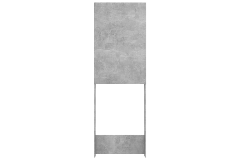 Tvättmaskinsskåp betonggrå 64x25,5x190 cm - Grå - Tvättskåp - Väggskåp & högskåp - Badrumsskåp
