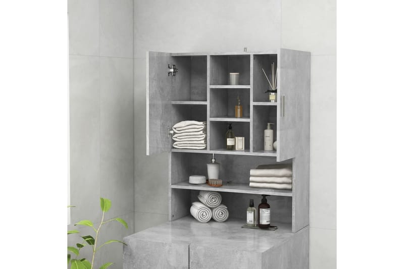 Tvättmaskinsskåp betonggrå - Hus & renovering - Kök & bad - Badrum - Badrumsmöbler & badrumsinredning - Väggskåp & högskåp