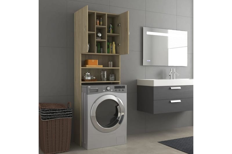 Tvättmaskinsskåp sonoma-ek 64x25,5x190 cm - Hus & renovering - Kök & bad - Badrum - Badrumsmöbler & badrumsinredning - Väggskåp & högskåp