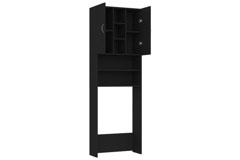 Tvättmaskinsskåp svart 64x25,5x190 cm - Hus & renovering - Kök & bad - Badrum - Badrumsmöbler & badrumsinredning - Väggskåp & högskåp