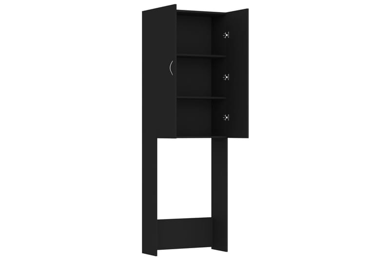 Tvättmaskinsskåp svart 64x25,5x190 cm - Hus & renovering - Kök & bad - Badrum - Badrumsmöbler & badrumsinredning - Väggskåp & högskåp