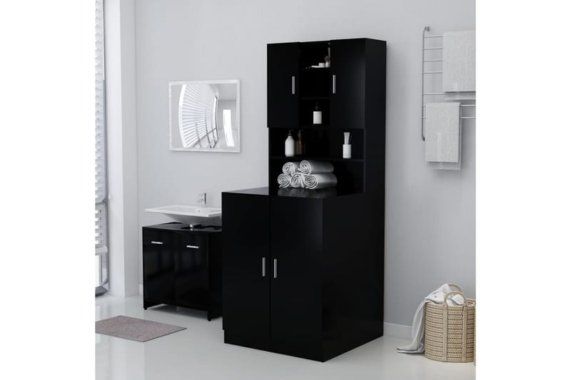 Tvättmaskinsskåp svart - Hus & renovering - Kök & bad - Badrum - Badrumsmöbler & badrumsinredning - Väggskåp & högskåp