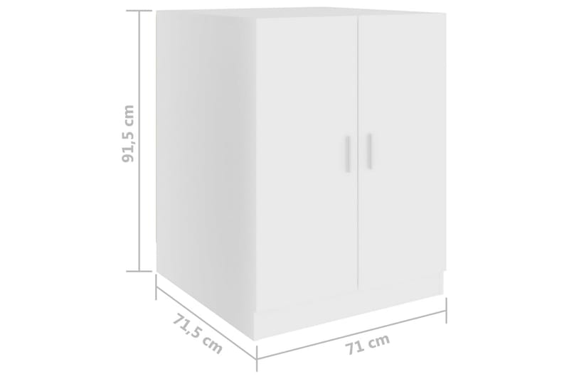 Tvättmaskinsskåp vit 71x71,5x91,5 cm - Vit - Hus & renovering - Kök & bad - Badrum - Badrumsmöbler & badrumsinredning - Väggskåp & högskåp