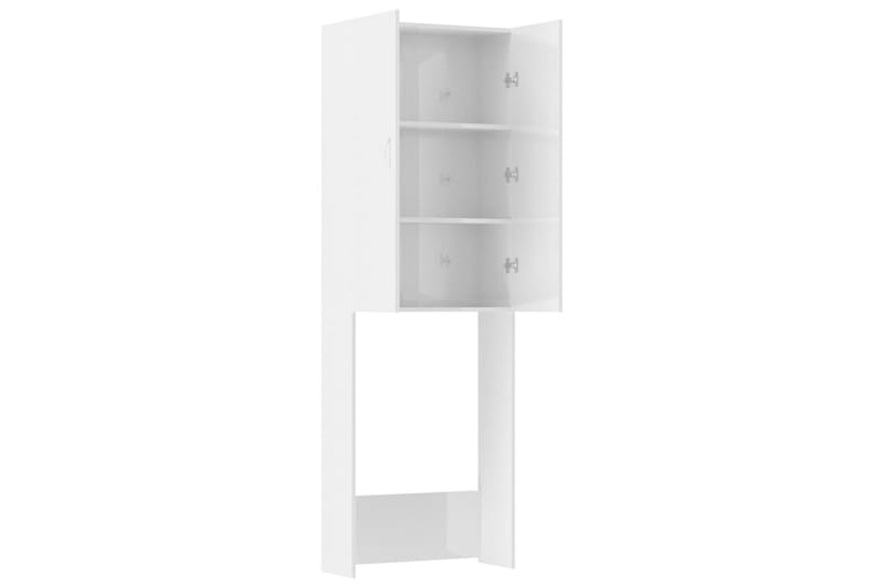 Tvättmaskinsskåp vit högglans 64x25,5x190 cm - Hus & renovering - Kök & bad - Badrum - Badrumsmöbler & badrumsinredning - Väggskåp & högskåp