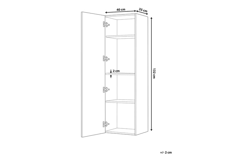 Waper Badrumsskåp - Grå - Hus & renovering - Kök & bad - Badrum - Badrumsmöbler & badrumsinredning - Väggskåp & högskåp