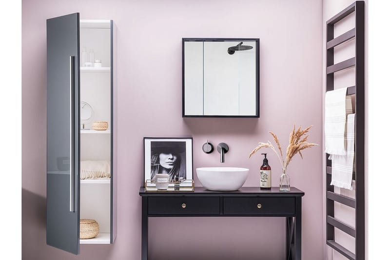 Waper Badrumsskåp - Grå - Hus & renovering - Kök & bad - Badrum - Badrumsmöbler & badrumsinredning - Väggskåp & högskåp