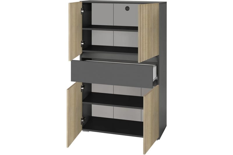 Wisla Högskåp till Badrum 130x76x35 cm - Grå - Hus & renovering - Kök & bad - Badrum - Badrumsmöbler & badrumsinredning - Badrumsskåp