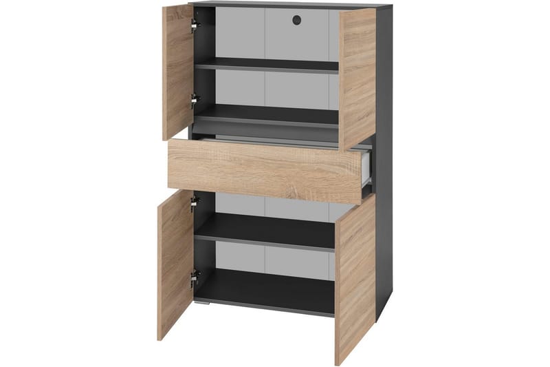 Wisla Högskåp till Badrum 130x76x35 cm - Grå - Hus & renovering - Kök & bad - Badrum - Badrumsmöbler & badrumsinredning - Badrumsskåp