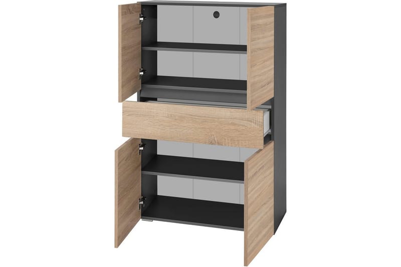 Wisla Högskåp till Badrum 130x76x35 cm - Grå - Hus & renovering - Kök & bad - Badrum - Badrumsmöbler & badrumsinredning - Badrumsskåp