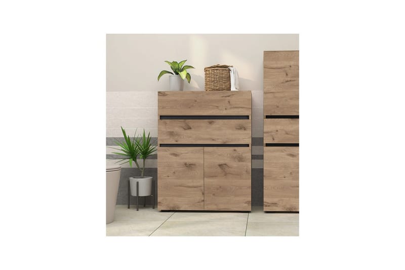 Wisla Högskåp till Badrum 98x76x35 cm - Natur - Hus & renovering - Kök & bad - Badrum - Badrumsmöbler & badrumsinredning - Badrumsskåp