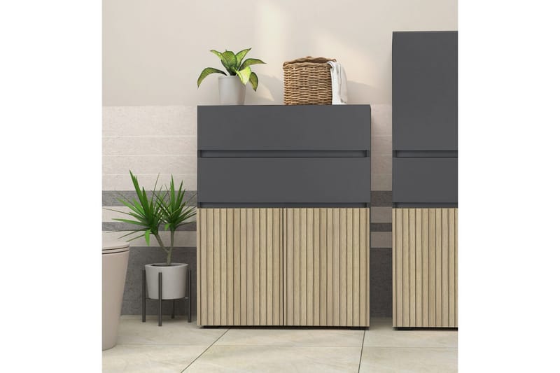 Wisla Högskåp till Badrum 98x76x35 cm - Natur - Hus & renovering - Kök & bad - Badrum - Badrumsmöbler & badrumsinredning - Badrumsskåp