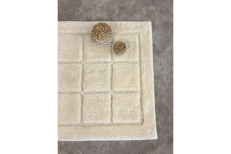 Badrumsmatta Square - 50x80 cm, Creme - Textil & mattor - Mattor - Badrumsmatta
