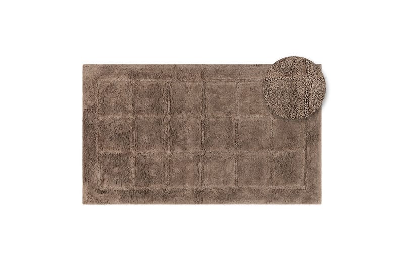 Badrumsmatta Square - 50x80 cm, Dark Linen - Hus & renovering - Kök & bad - Badrum - Badrumstillbehör