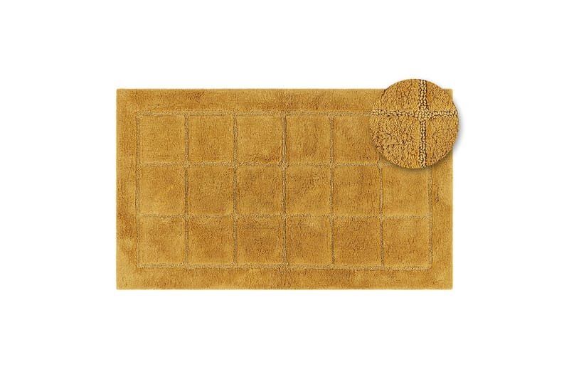 Badrumsmatta Square - 50x80 cm, Yellow - Hus & renovering - Kök & bad - Badrum - Badrumstillbehör