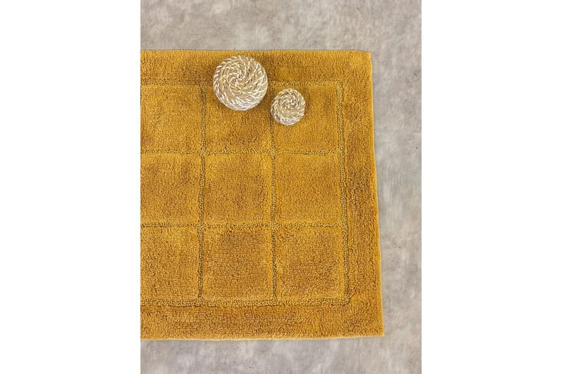 Badrumsmatta Square - 50x80 cm, Yellow - Hus & renovering - Kök & bad - Badrum - Badrumstillbehör
