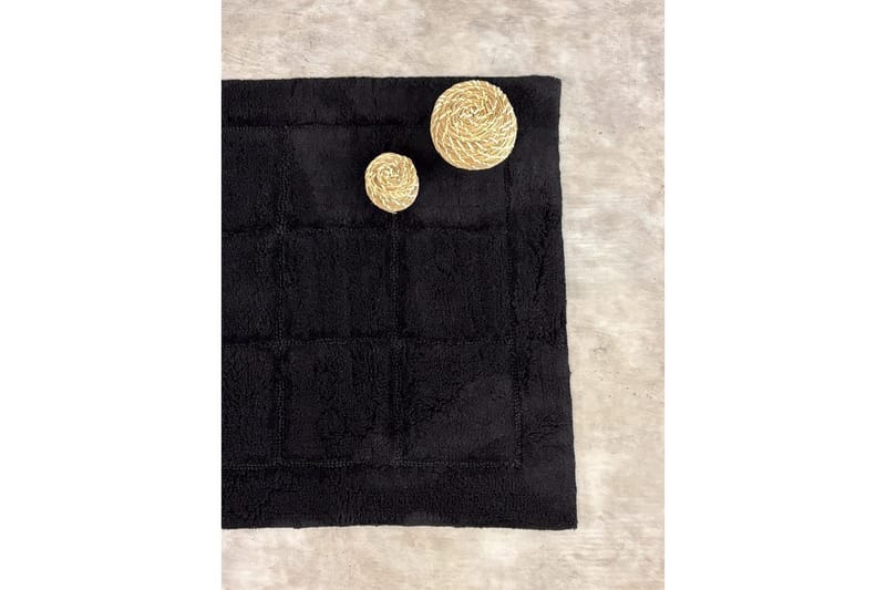 Badrumsmatta Square - 70x120 cm, Black - Hus & renovering - Kök & bad - Badrum - Badrumstillbehör